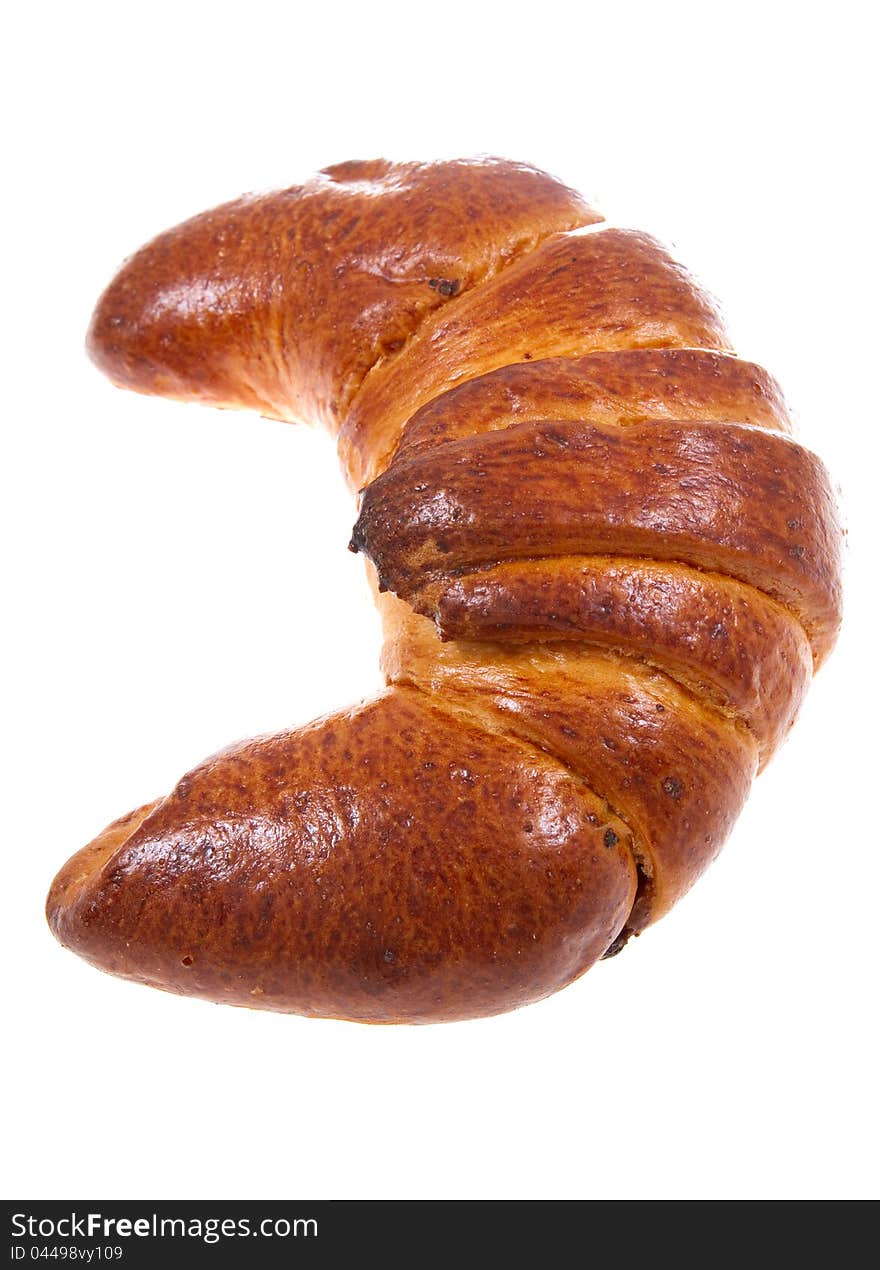 Croissant isolated on a white