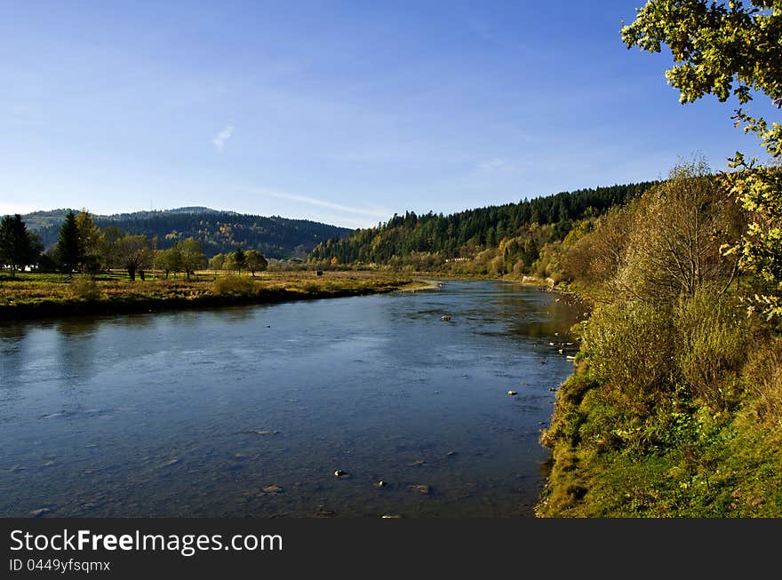 River Stry in Carpathians.