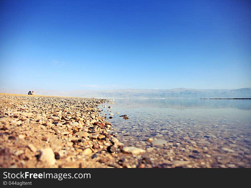 Dead Sea landscape pretty clean in the summer day. Dead Sea landscape pretty clean in the summer day