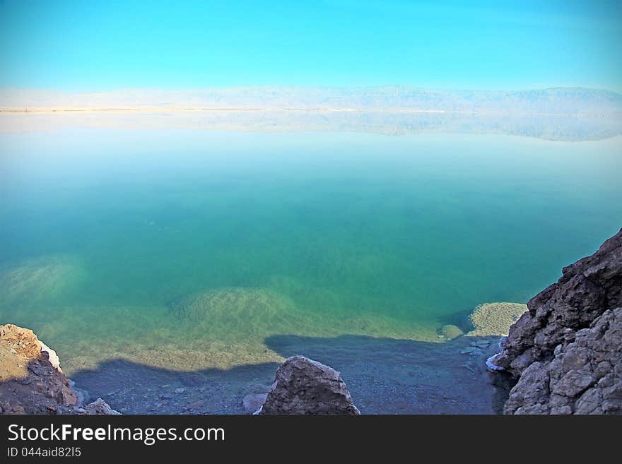 Dead Sea landscape pretty clean in the summer day. Dead Sea landscape pretty clean in the summer day