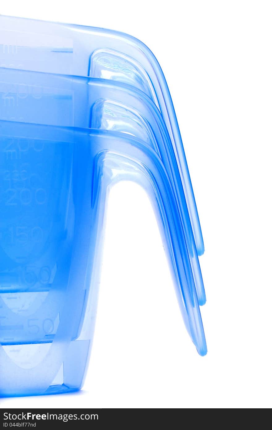 Blue transparent jug