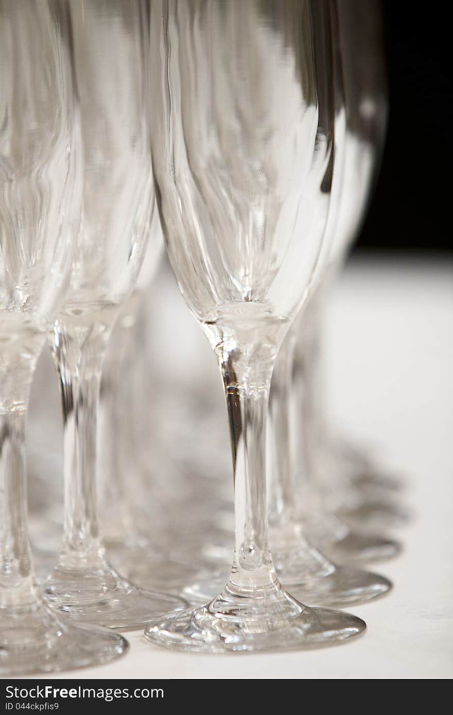 Champagne glasses, wedding arrangement glasses