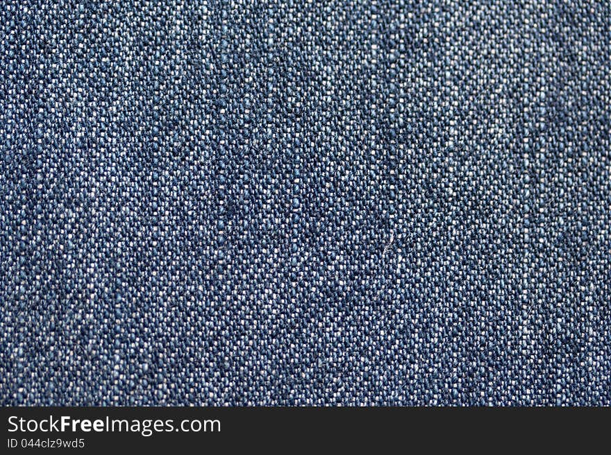 Close-up of blue jeans fabric. Close-up of blue jeans fabric