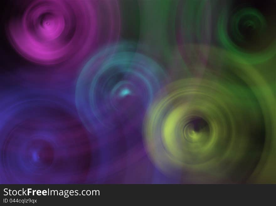 Abstract spiral purple, blue, yellow, green. Abstract spiral purple, blue, yellow, green