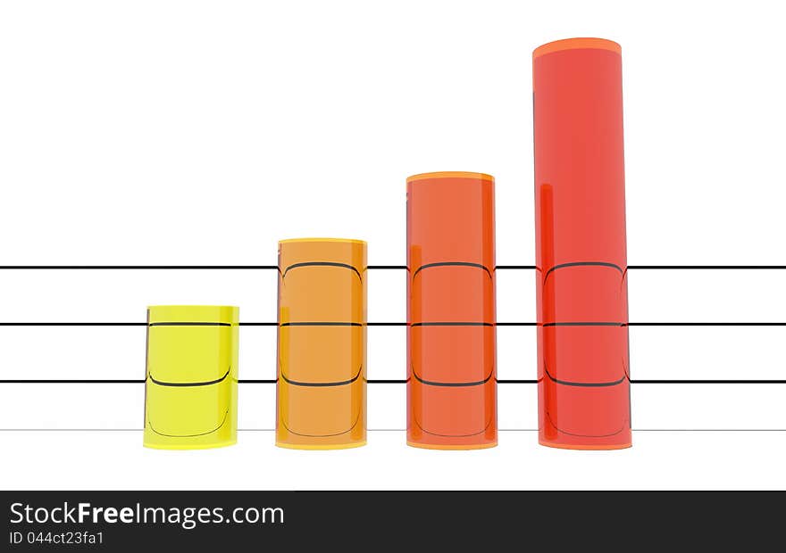 Simple business graph of almost linear growth. Simple business graph of almost linear growth.