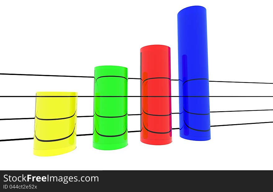 Simple business graph of almost linear growth. Simple business graph of almost linear growth.