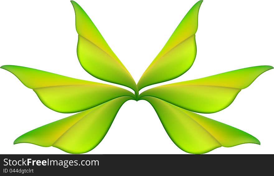 Abstract drawing component of the leaves.