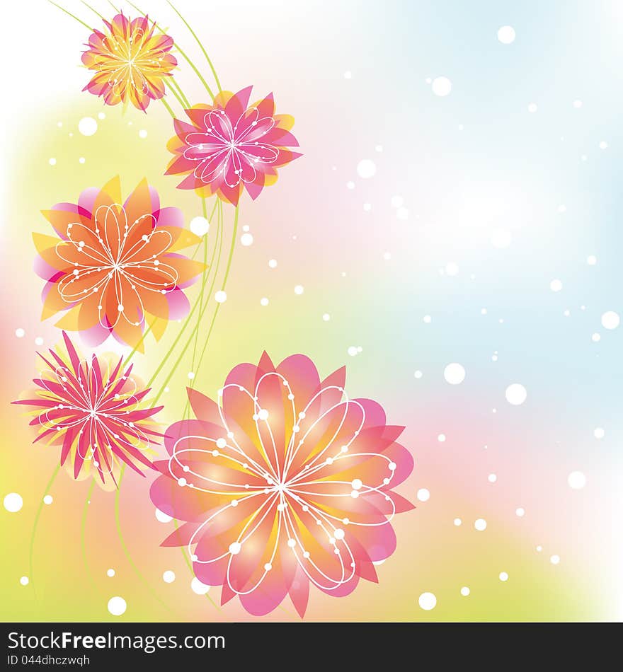 Abstract springtime colorful flower