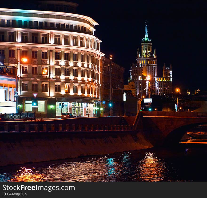 Night shot of historical Moscow. Night shot of historical Moscow