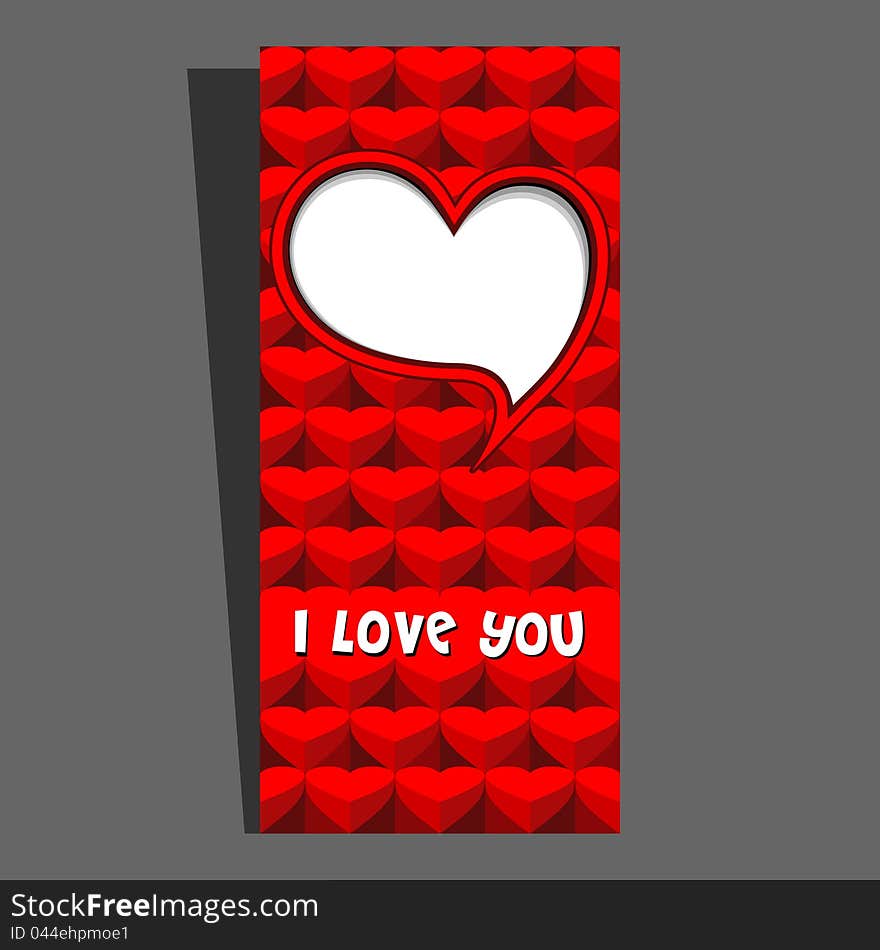 Valentine day card red II