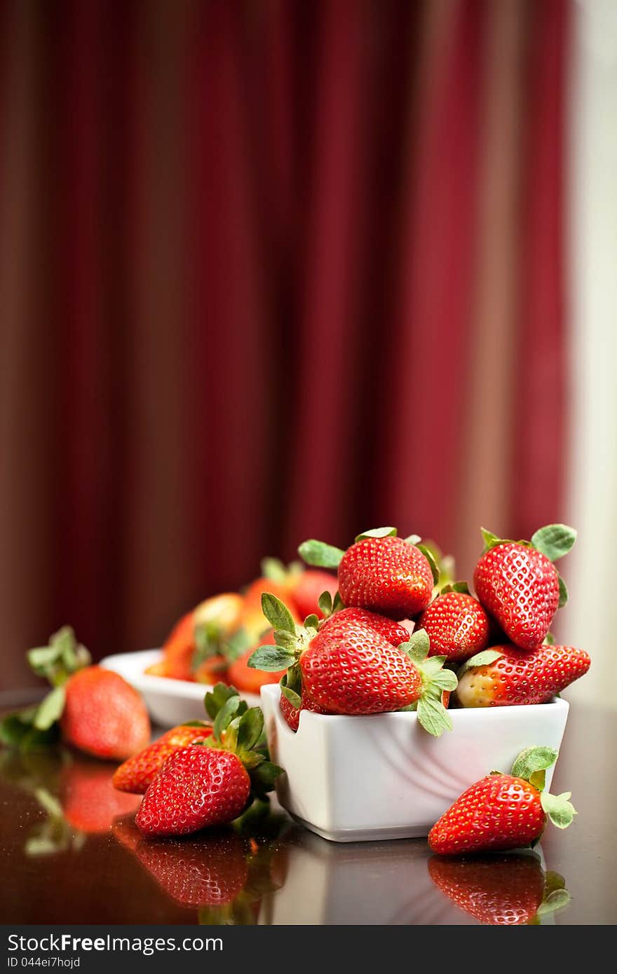 Fresh Red Strawberries On The Table