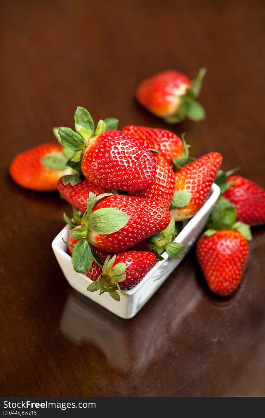 Fresh Red Strawberries On The Table