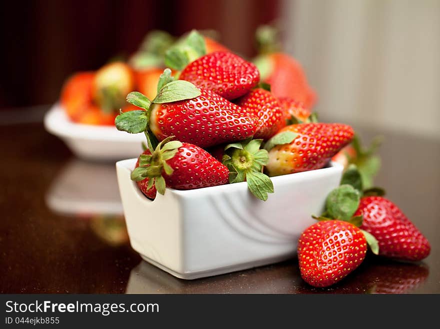 Fresh Red Strawberries On The Table