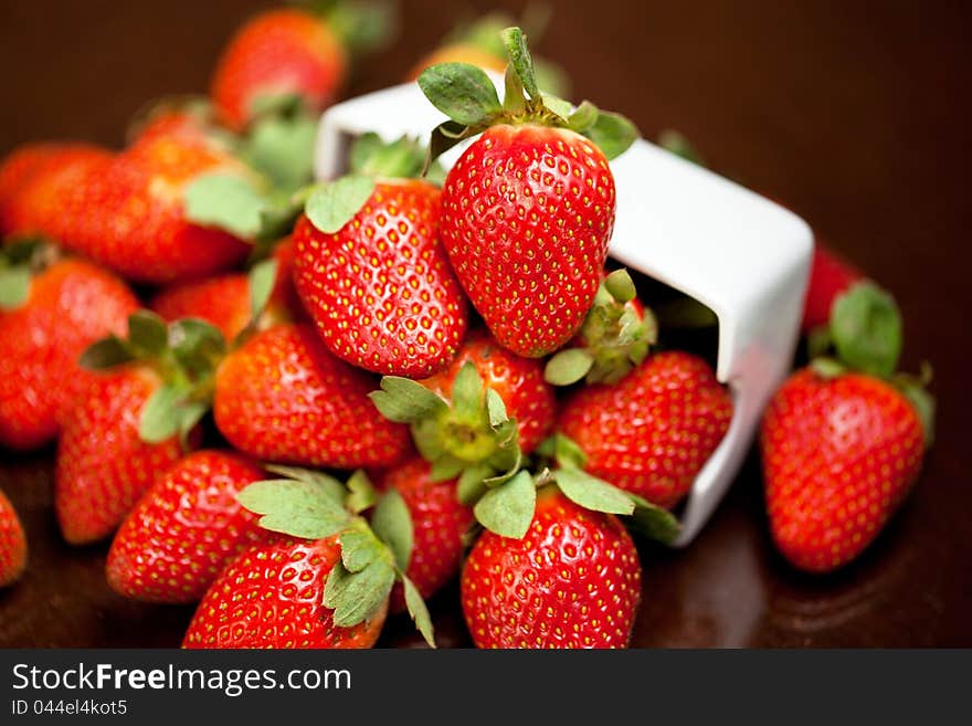 Fresh Red Strawberries On The Table