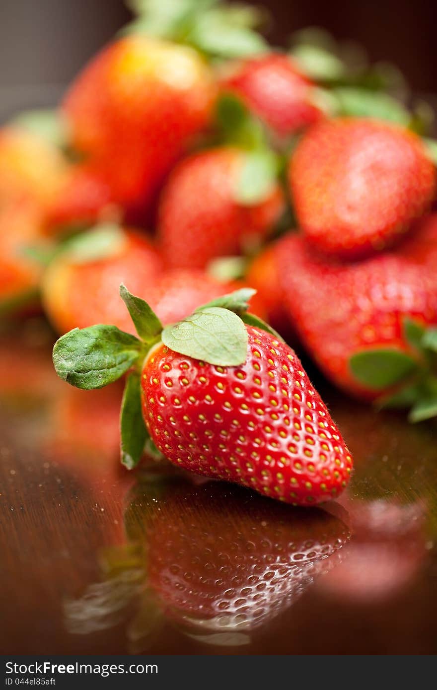 Fresh Red Strawberries On The Table