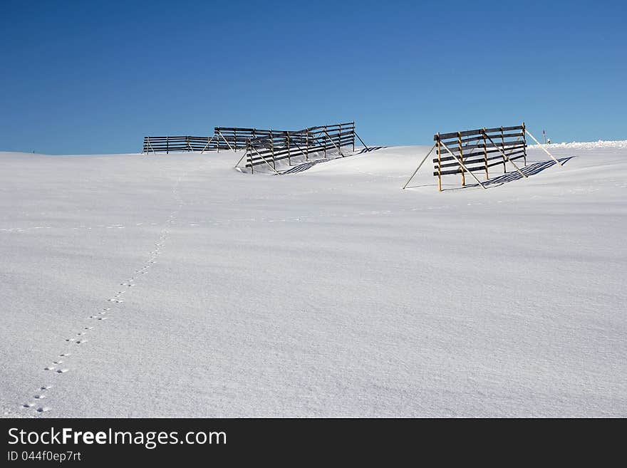 Snow fences in Bavaria