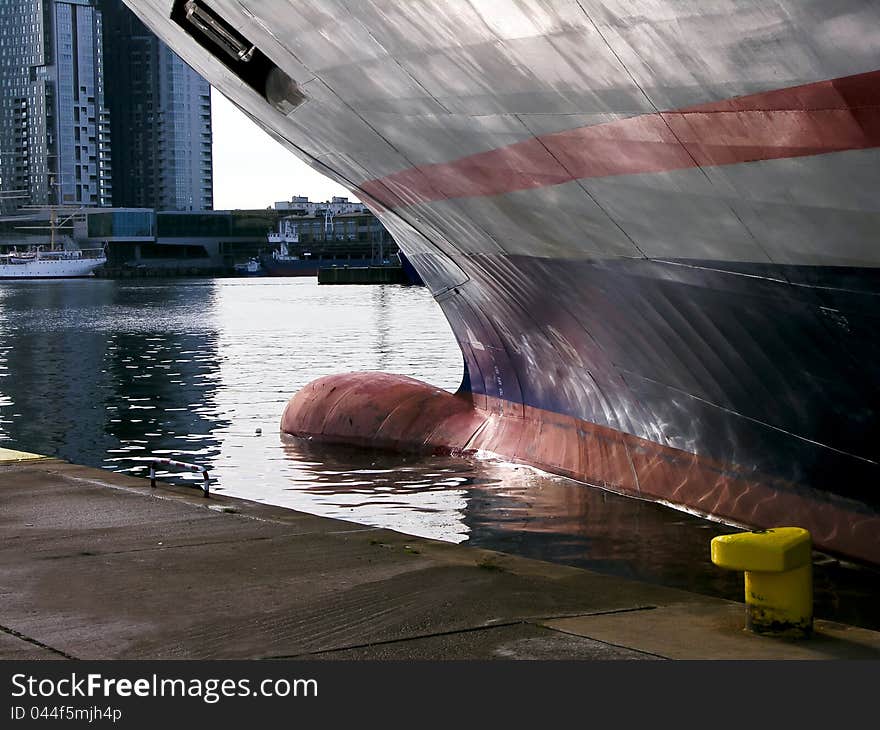 Ship front broadside