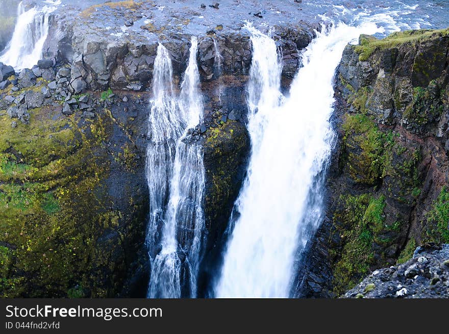 Glymur waterfall, the biggest waterfall in iceland