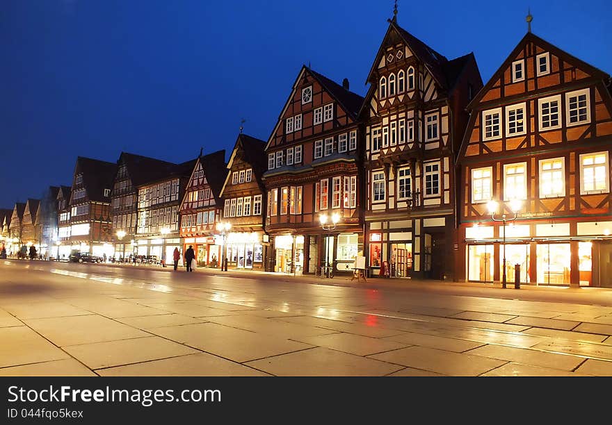 The old night city in Germany.