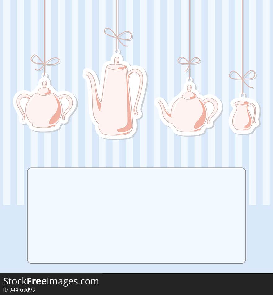 Vector illustration of tea and coffee set. Vector illustration of tea and coffee set.