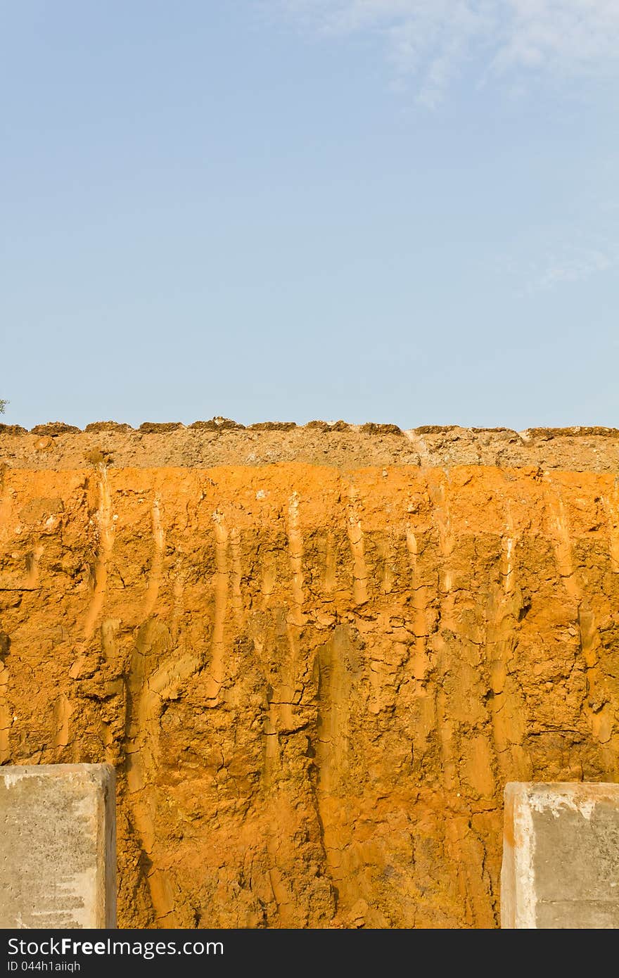 Section of asphalt road which has been used for drilling. Section of asphalt road which has been used for drilling.