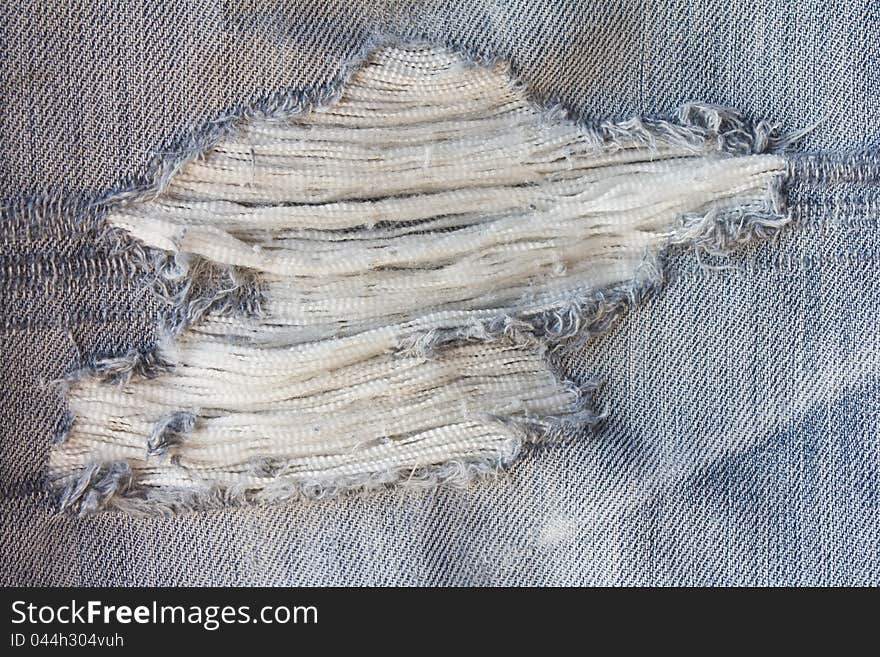 Broken Denim Fabric.