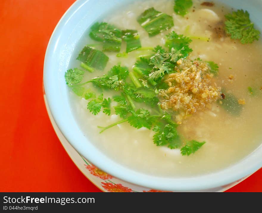 Boiled Rice In Chicken Soup