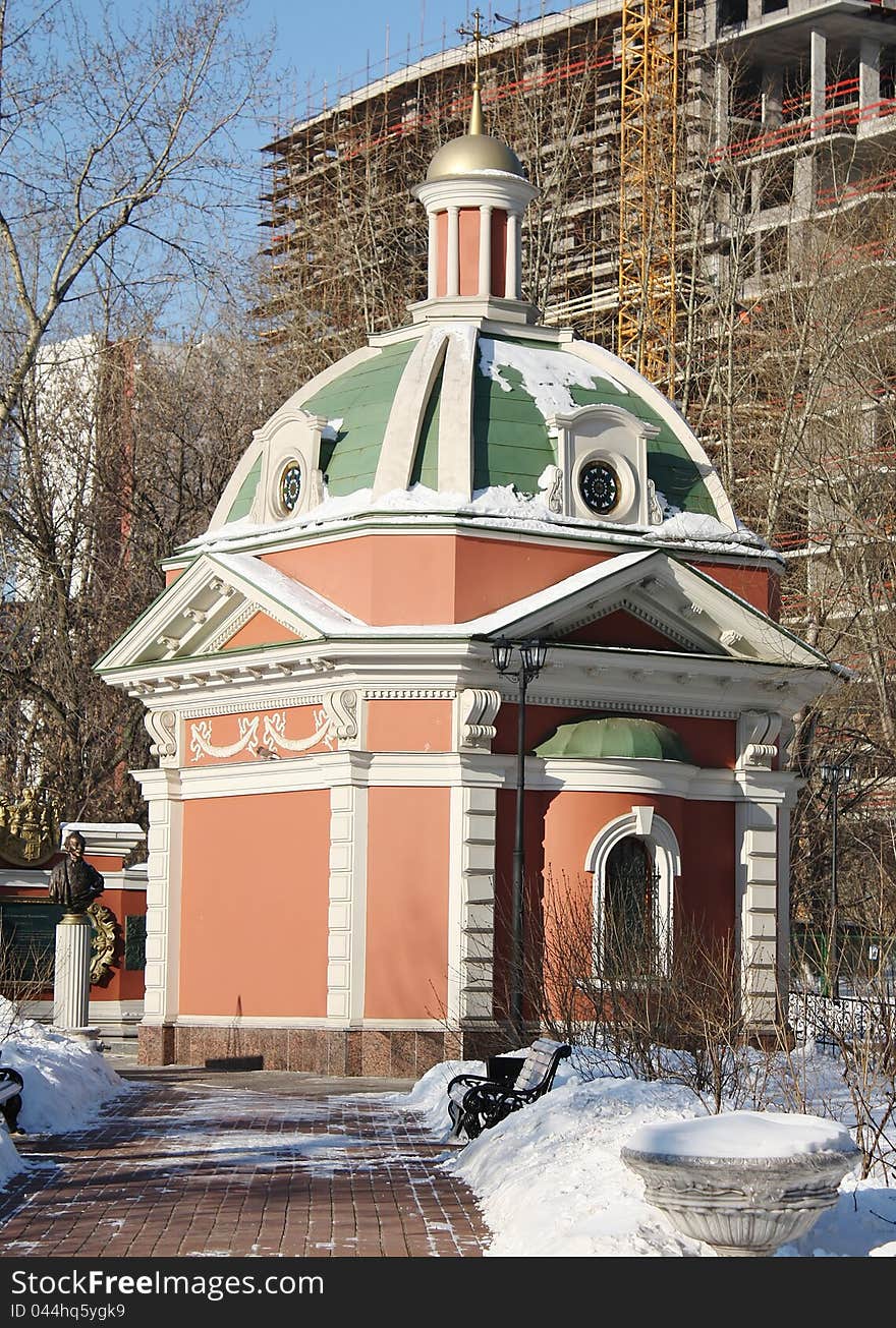 Chapel of the eighteenth century in a Moscow park. Chapel of the eighteenth century in a Moscow park