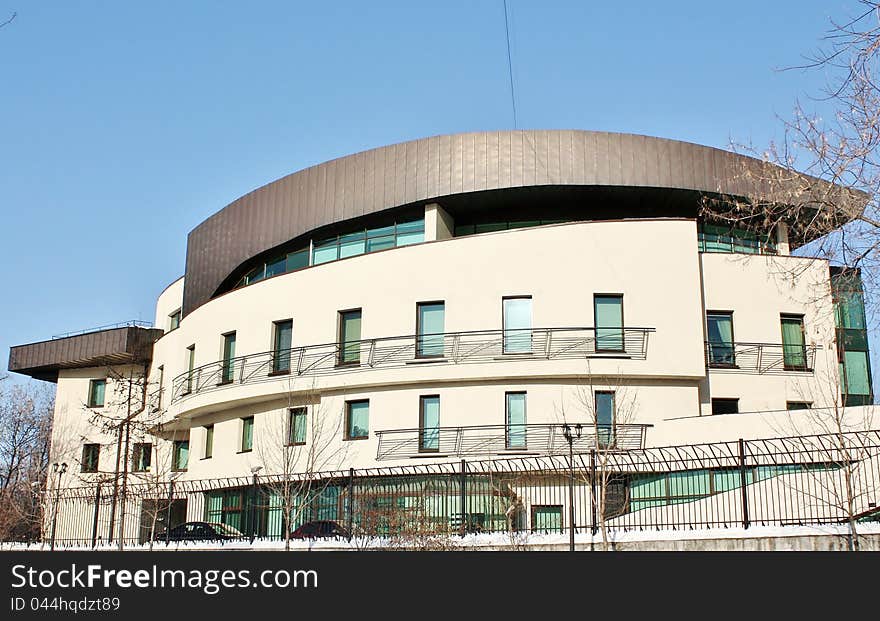 Facade Of High-tech Style Building