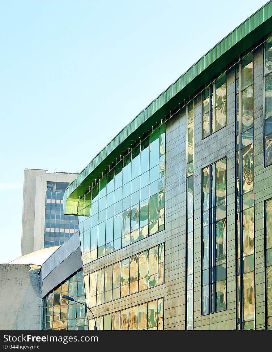 Facade Of High-tech Style Building