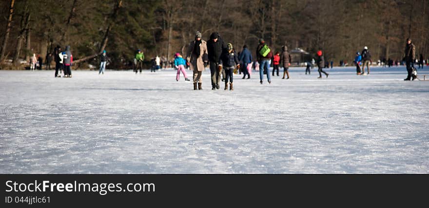 Walking on a frozen lake