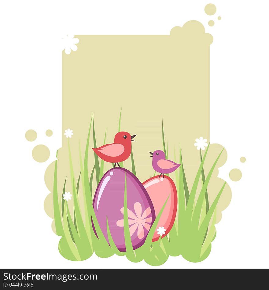 Cute decorative bids easter tag