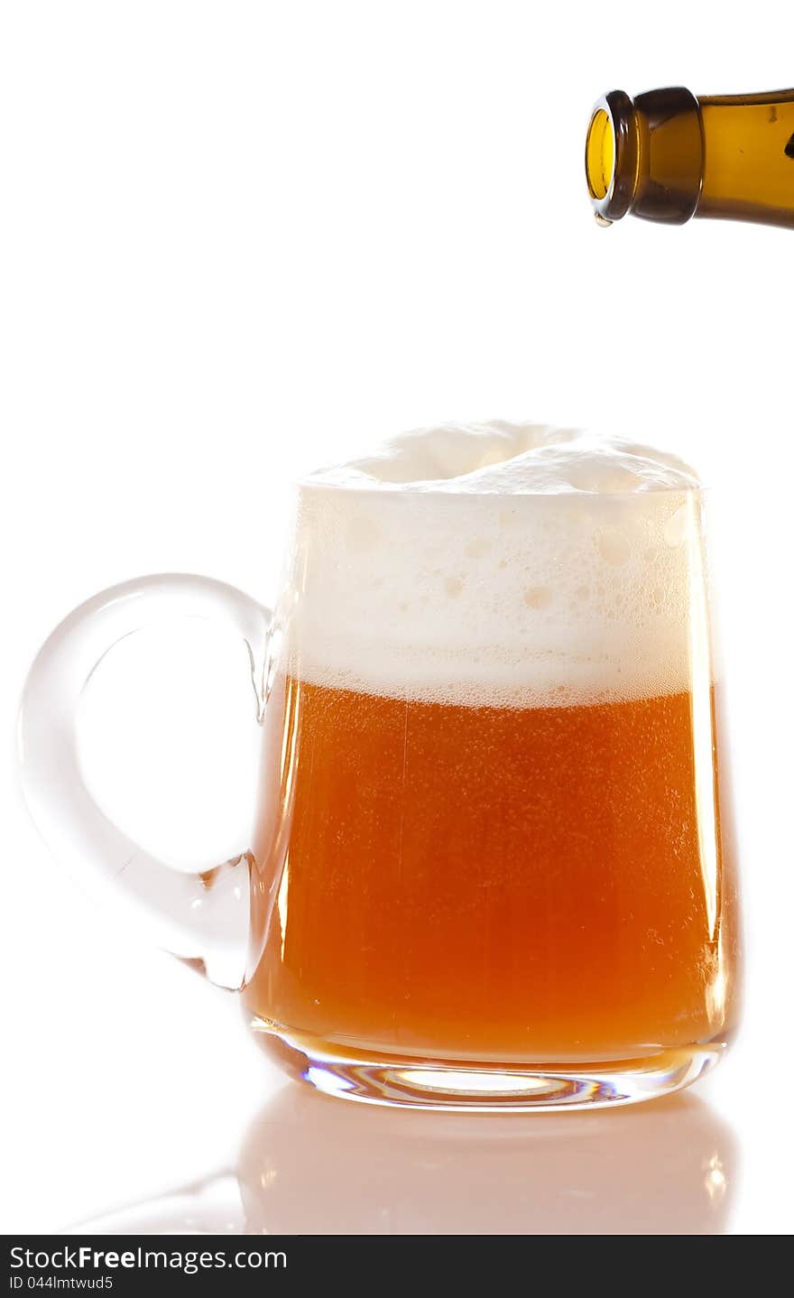 Beer mug  on white background