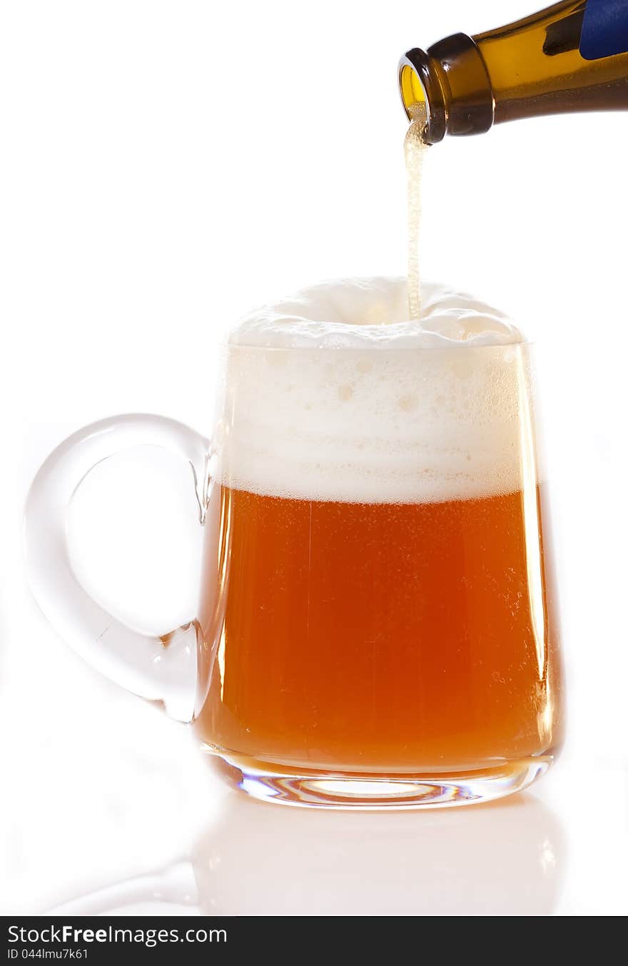 Beer mug  on white background