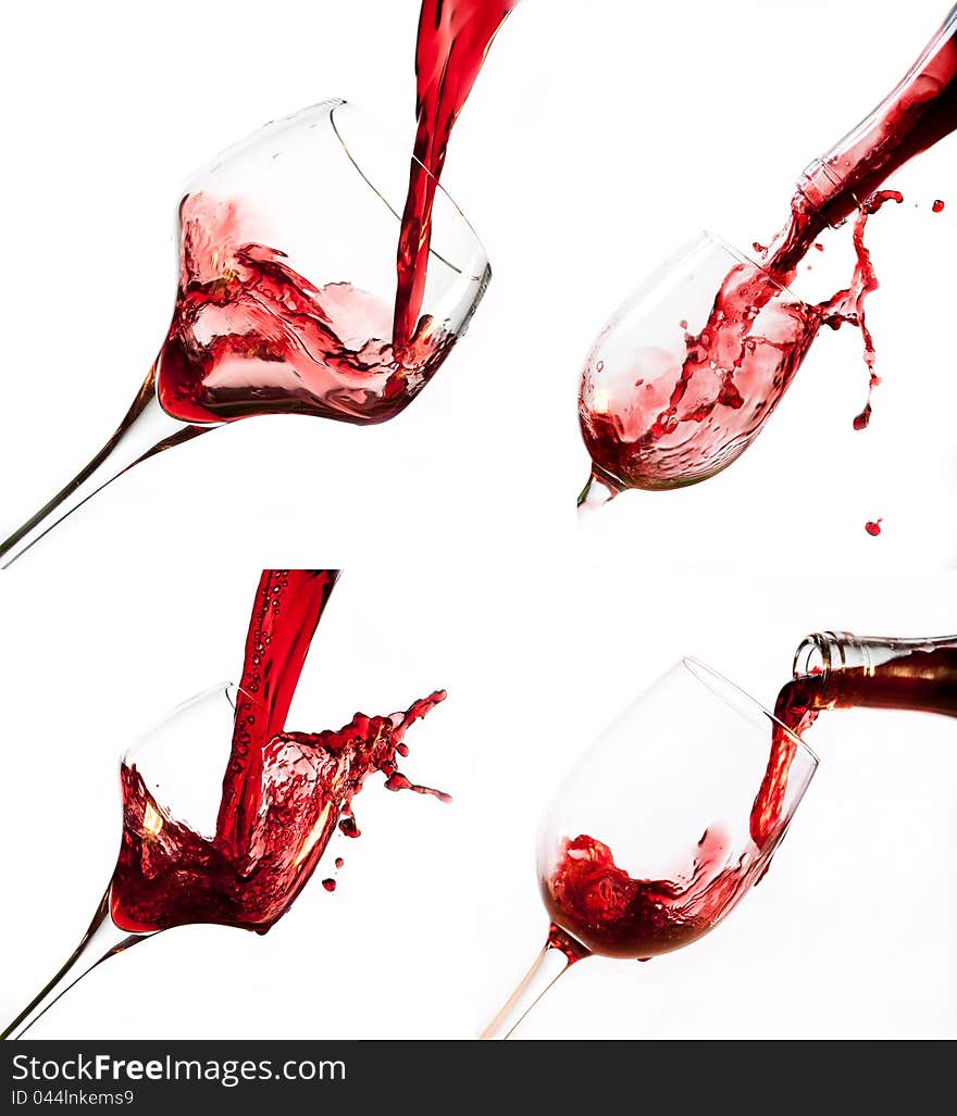 Collage of wine shots