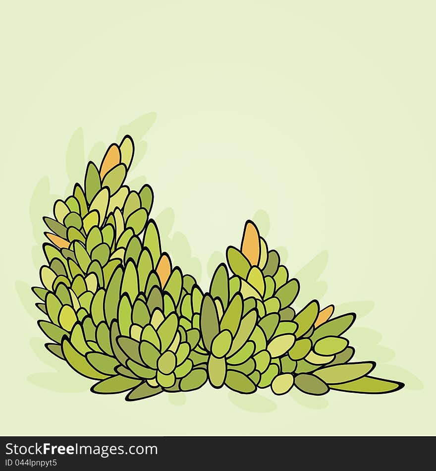 Abstract leaf pattern. Vector illustration
