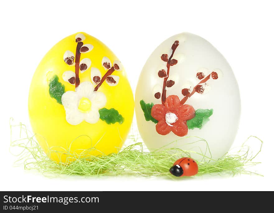 Easter Eggs on a White background