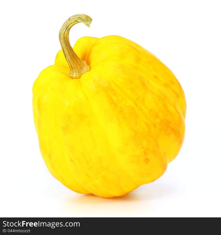 Yellow Pumpkin on white background