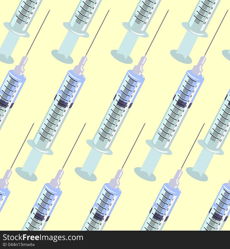 Abstract seamless background with syringe