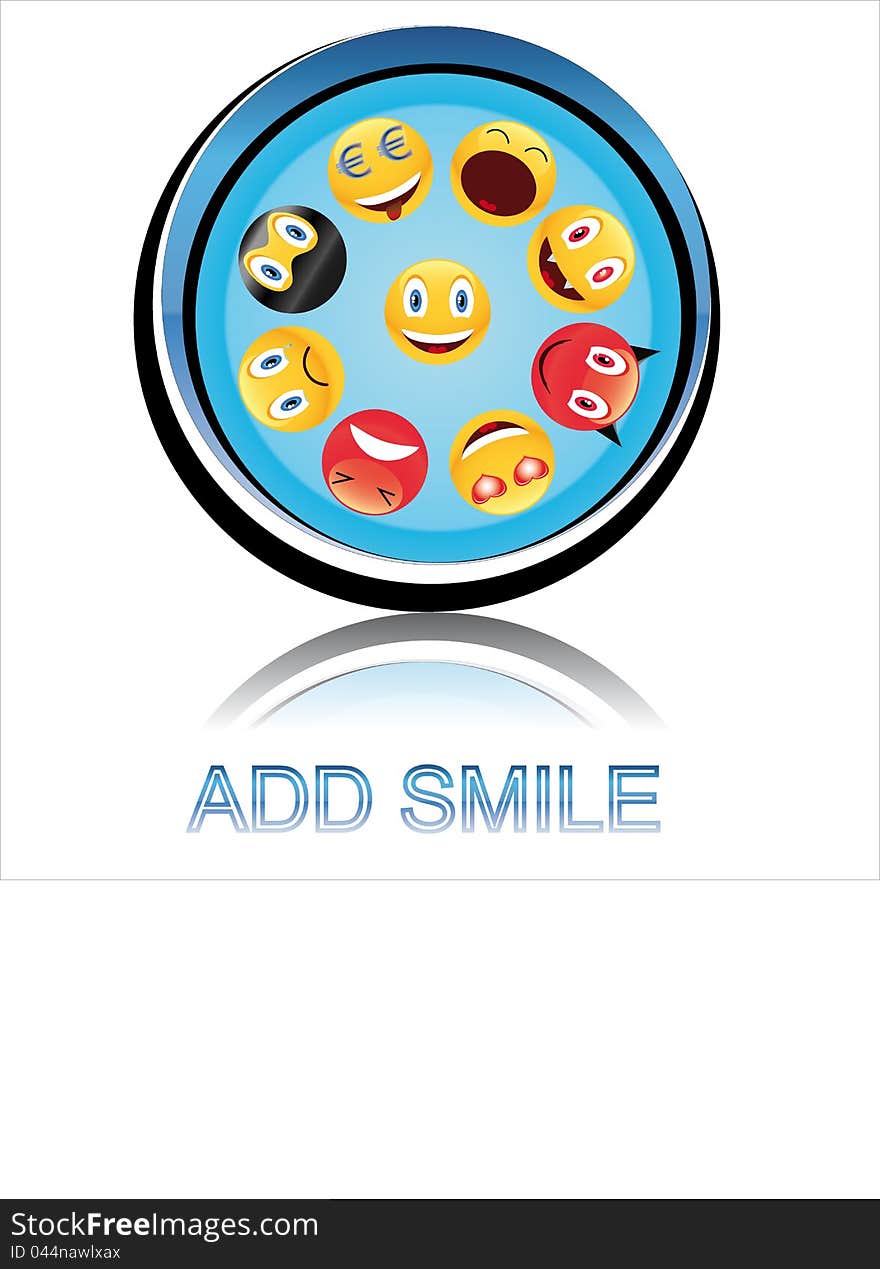 Button add smile