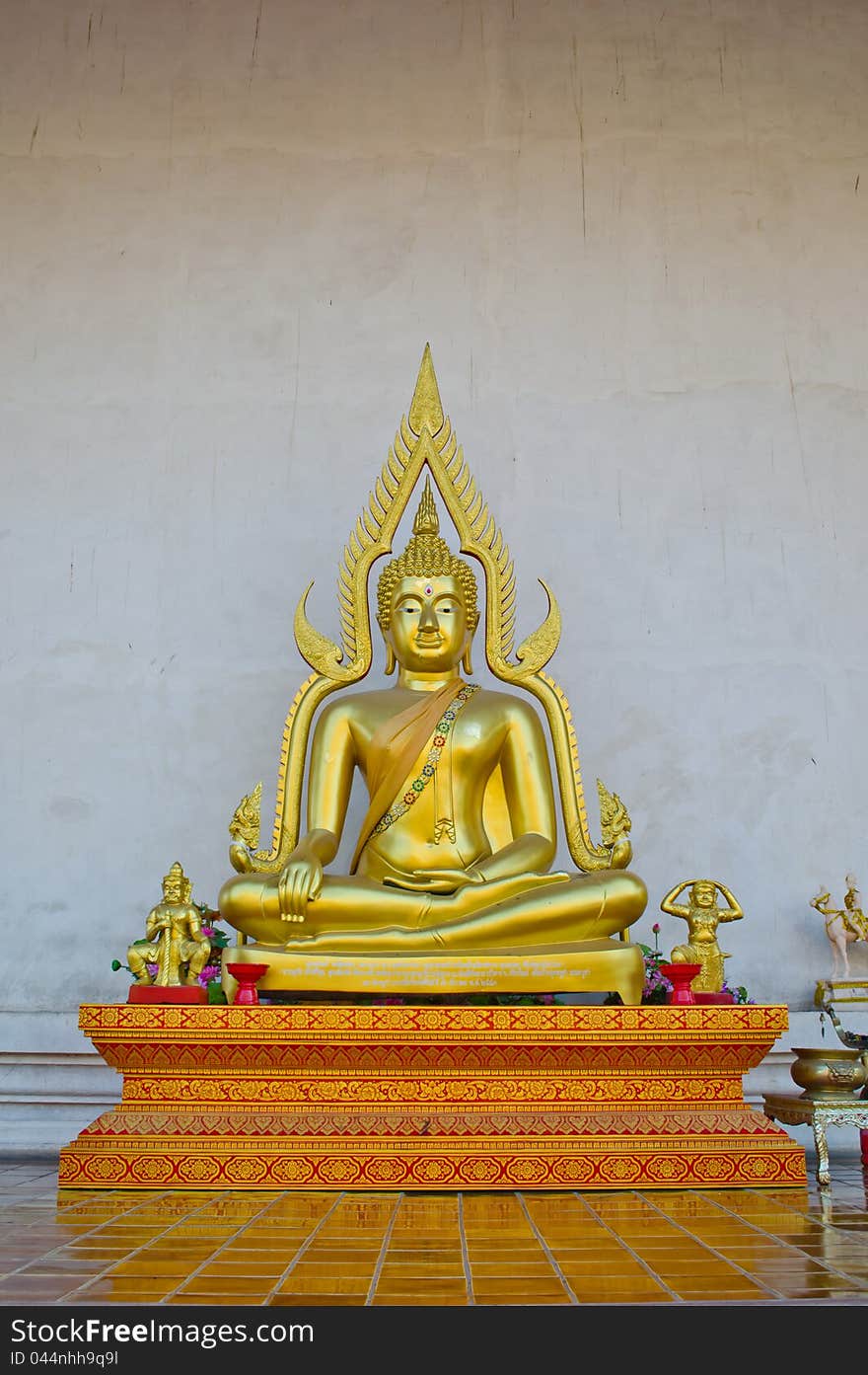 Sitting buddha image in temple,Thailand