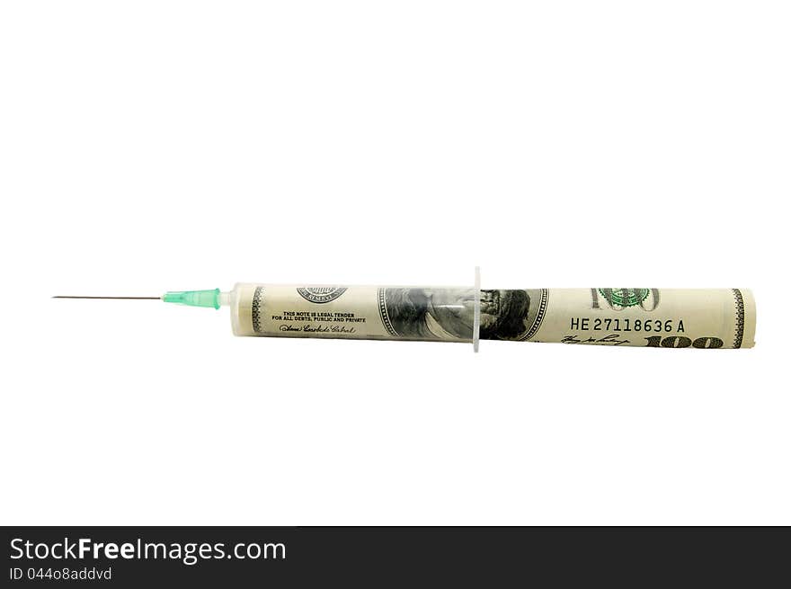 Syringe and the dollar