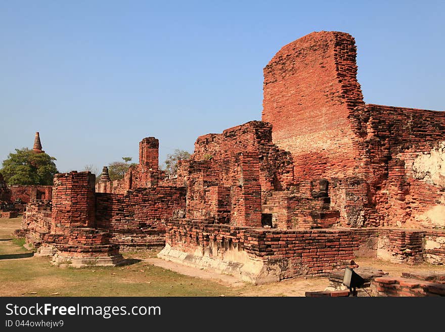 Temple ruin in Thailand landscape