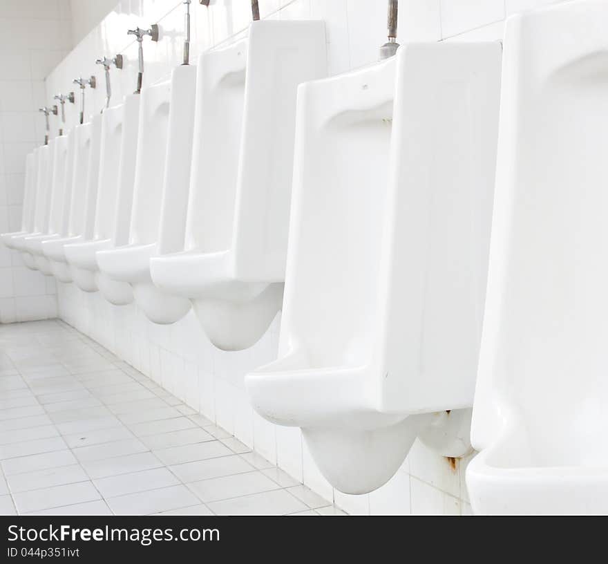 Men toilet in white color