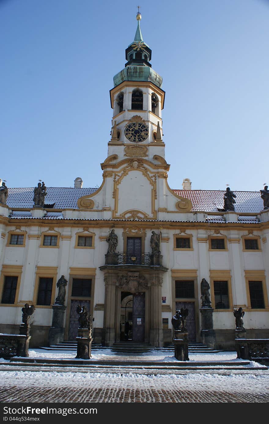 Detail of Loreta church in Prague