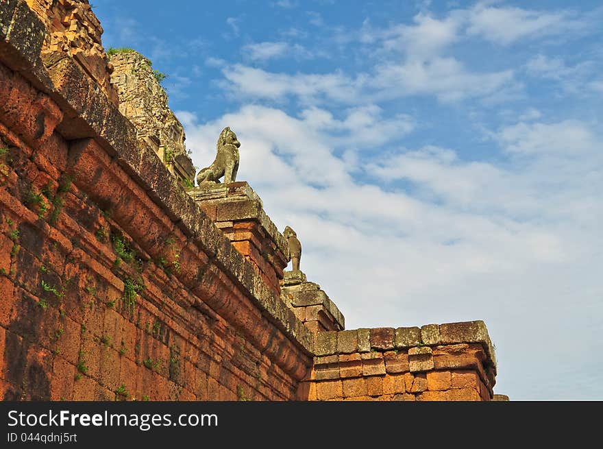 Ancient Pre Rup Temple in Angkor, The temple was built with brick, laterite and sandstone. Ancient Pre Rup Temple in Angkor, The temple was built with brick, laterite and sandstone.