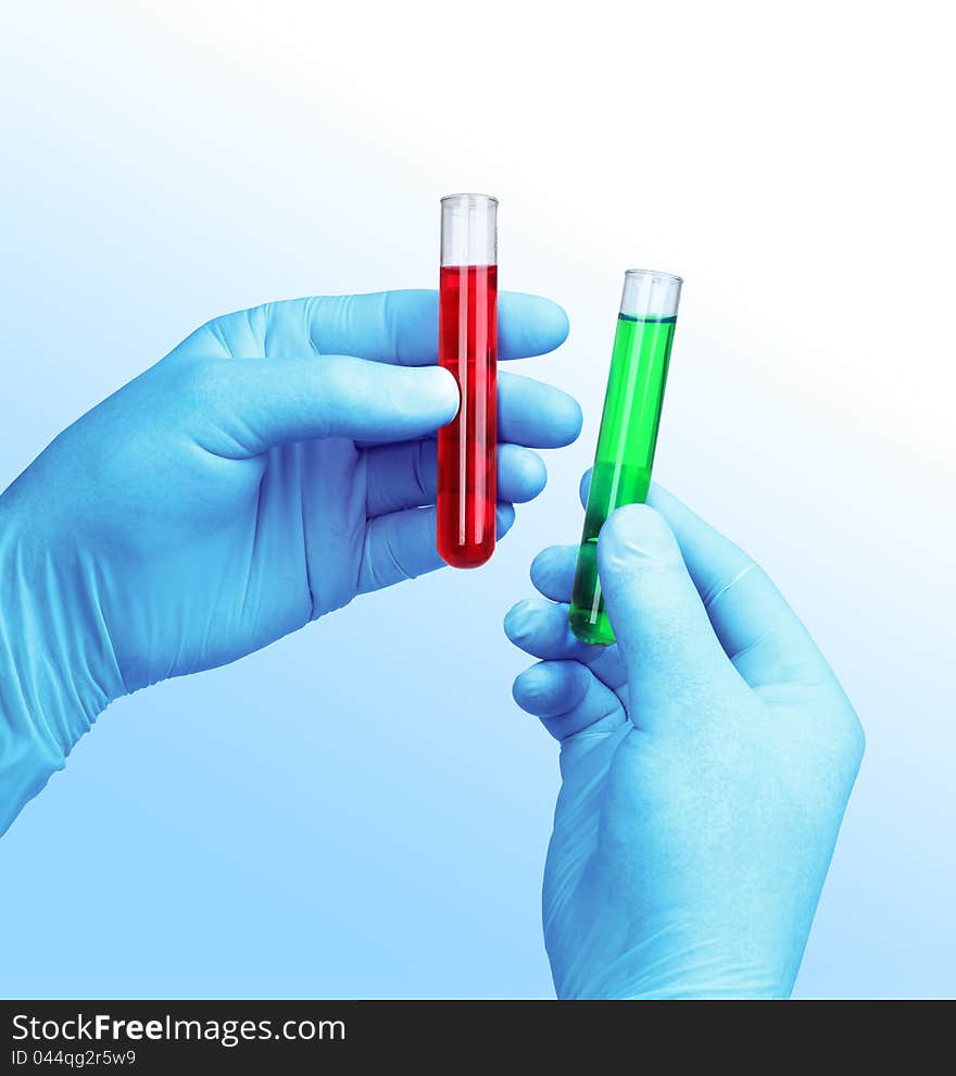 Examining liquids in test tubes