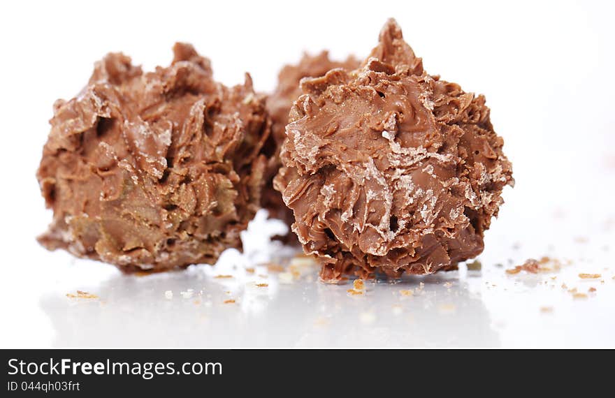 Close up of chocolate candies