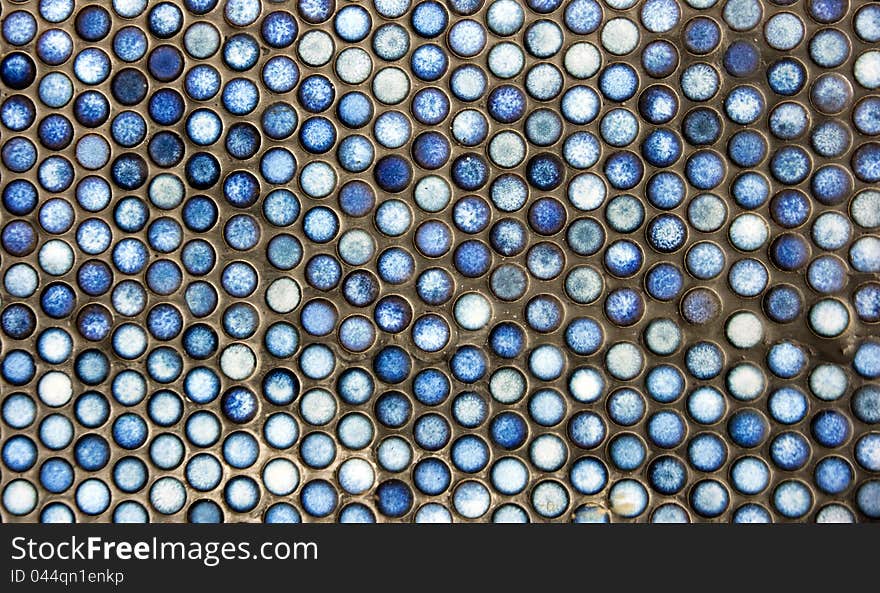 Blue Tile Background Circle.