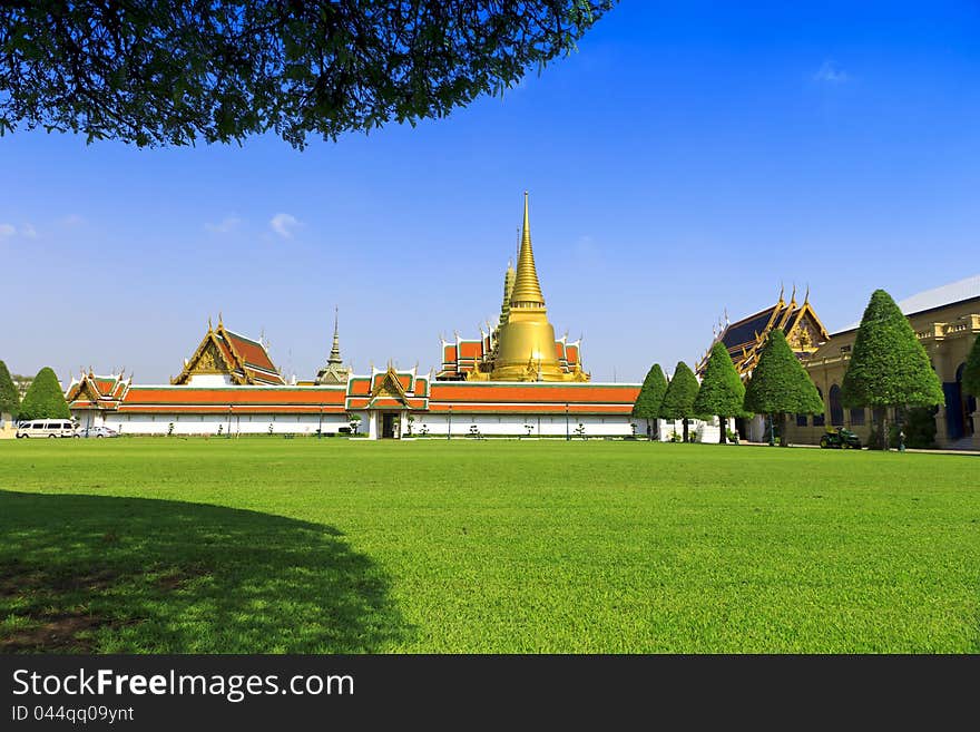 Thai temple in Grand Palace, Bangkok, Thailand. Thai temple in Grand Palace, Bangkok, Thailand.